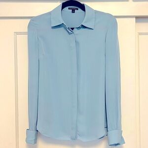 Brooks Brothers 100% silk blue button down